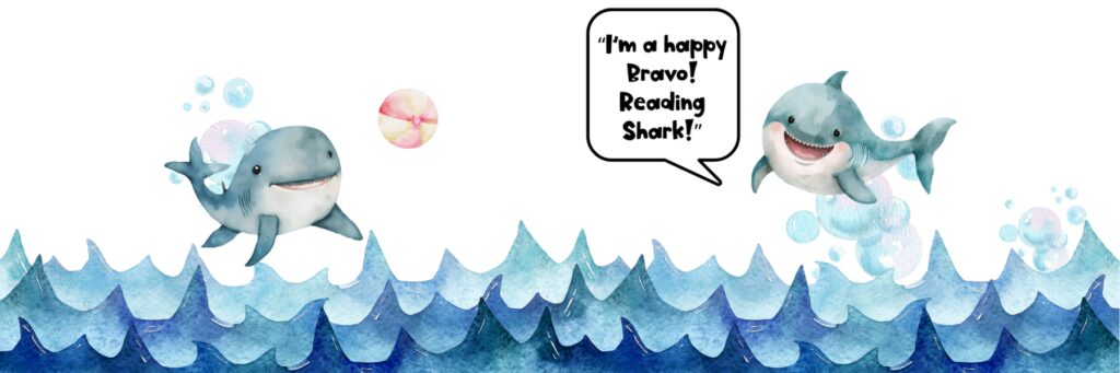 Bravo! Reading helps kids with dyslexia overcome reading challenges and become reading sharks.