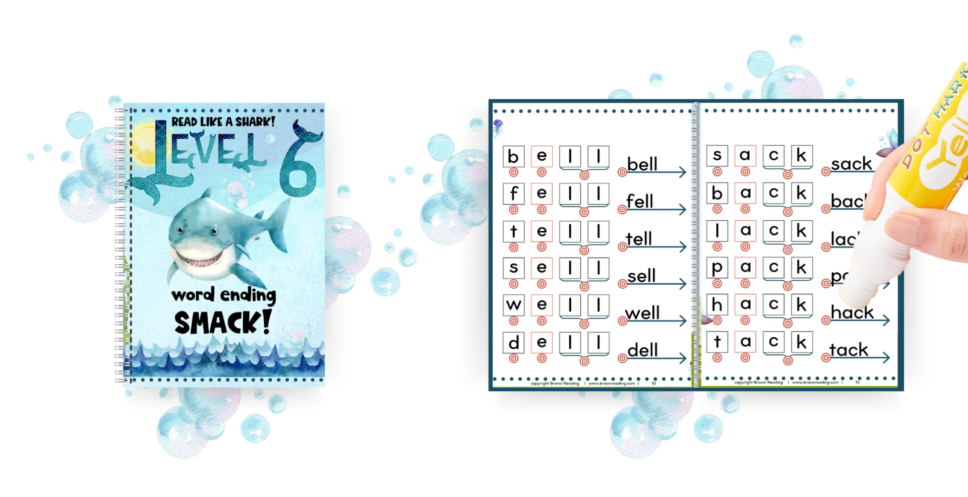 Level 6 of the Bravo! Bundle helps kids with dyslexia read word endings through movement.