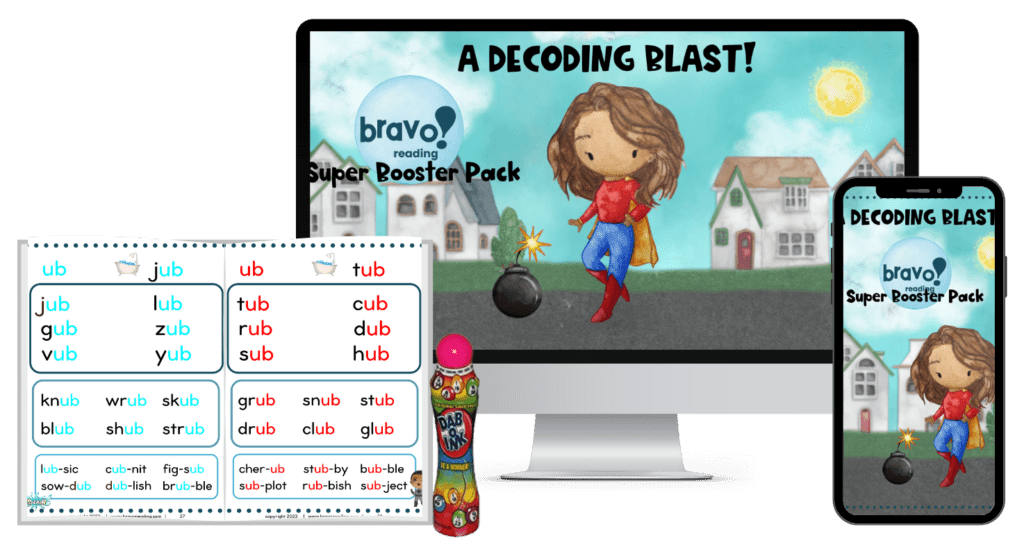 The Bravo! Super Booster Pack helps kids with dyslexia sound out word with ease.