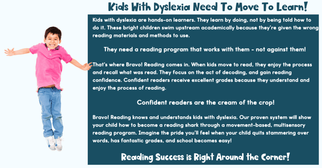 A chart explaining why kids with dyslexia need to move to learn.