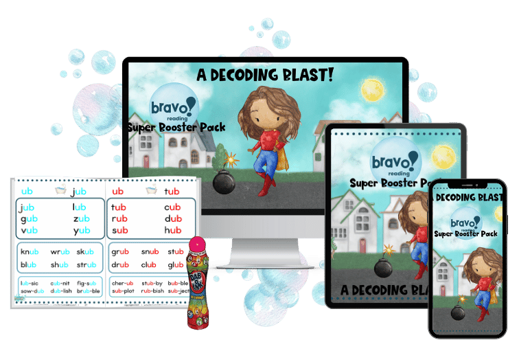 The Bravo! Super Booster Pack offers dyslexia reading help to kids who struggle with reading challenges.